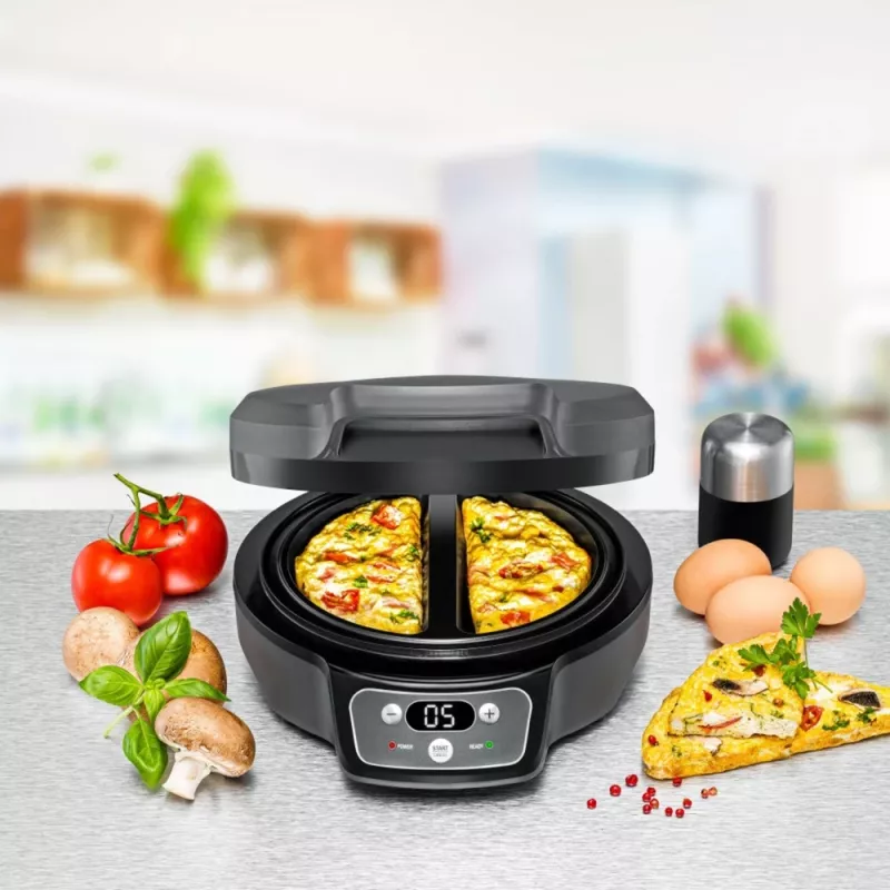 Omelett Chef OM 950, Snack Maker Antracyt, 950 W