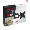 Uchwyt ścienny do telewizora MACLEAN MC-742 dla 42 cali (106,7 cm), uchylny -12°/+12°, VESA 75x75–200x200, maks. obciążenie 30 kg, czarny