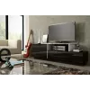 Cama szafka TV SIGMA 3 180 czarny/czarny połysk + biały