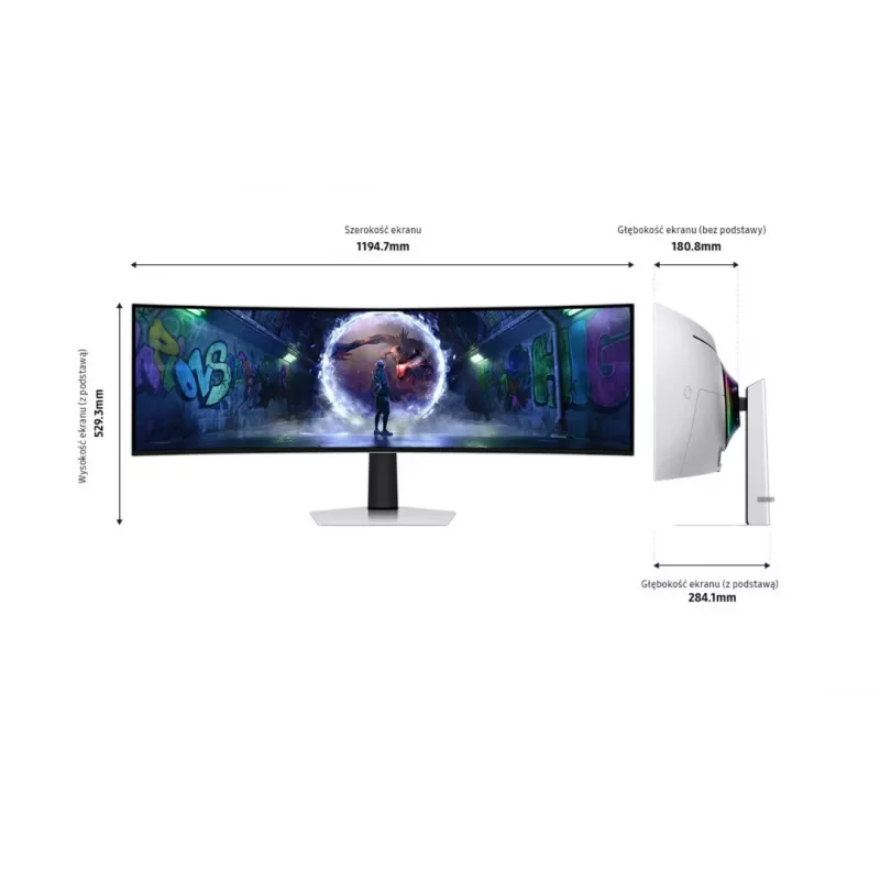 Monitor Samsung Odyssey G9 OLED 49 cali OLED 5120 x 1440