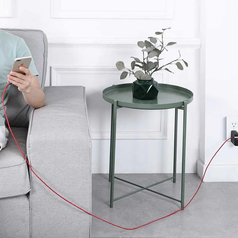 Kabel USB do Lightning Aukey CB-AL01 Czerwony — Plecionka Nylonowa, Złącze Lightning do Urządzeń Apple