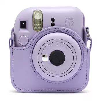 Kompaktowe etui Fujifilm 4177085 fioletowe do Instax Mini 12 z paskiem na ramię