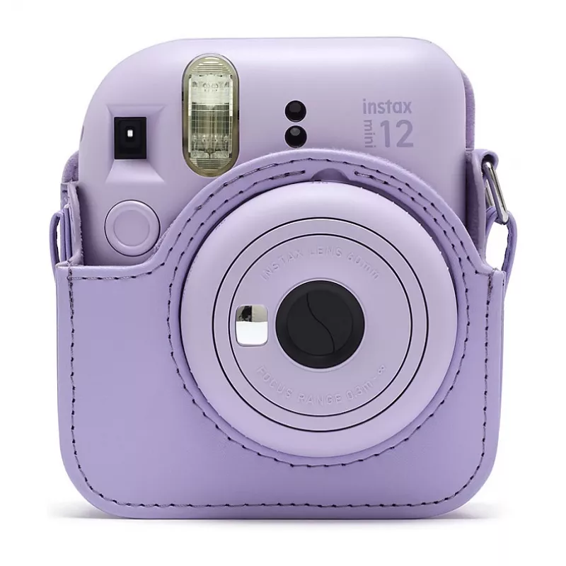 Kompaktowe etui Fujifilm 4177085 fioletowe do Instax Mini 12 z paskiem na ramię