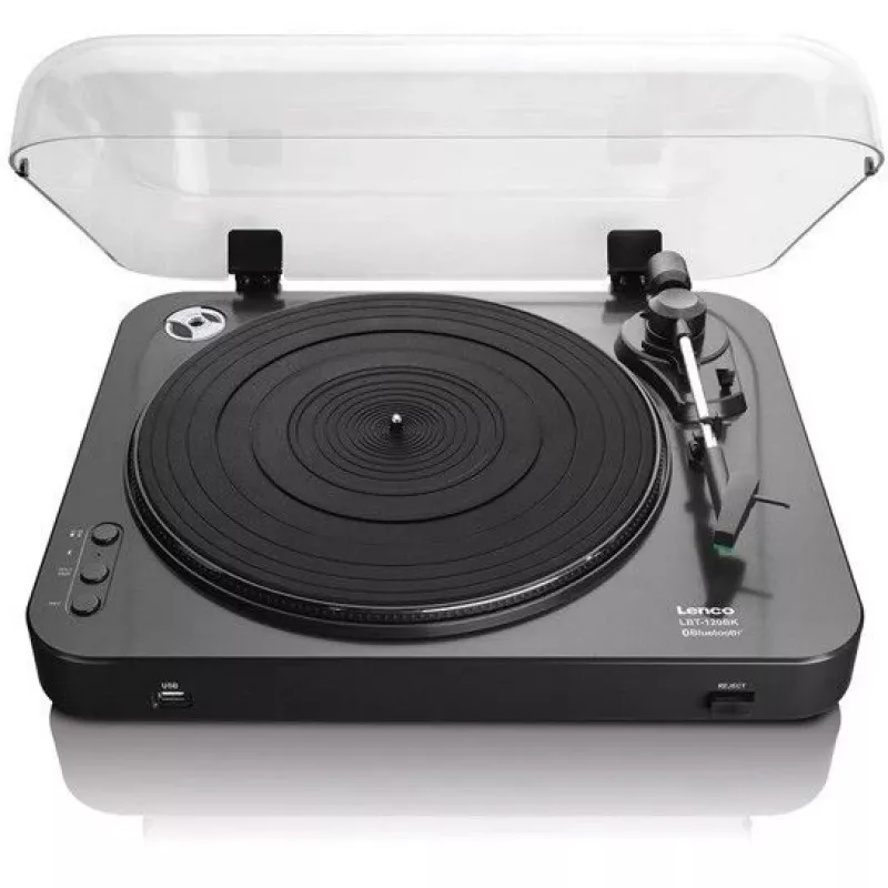 Gramofon audio z napędem paskowym Lenco LBT-120BK Czarny Półautomatyczny