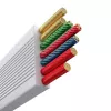 Kabel szybkiego ładowania 3w1 Baseus Free2Draw USB-C na USB-C/Lightning/Micro 100W, 1,1 m (biały)