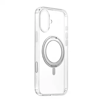 Magnetyczne etui na telefon Baseus SkyRing P6016100A201-04 przezroczyste 360° ze stojakiem