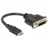Adapter kabla wideo DeLOCK 65564 0,2 m HDMI Typ C DVI-D Czarny