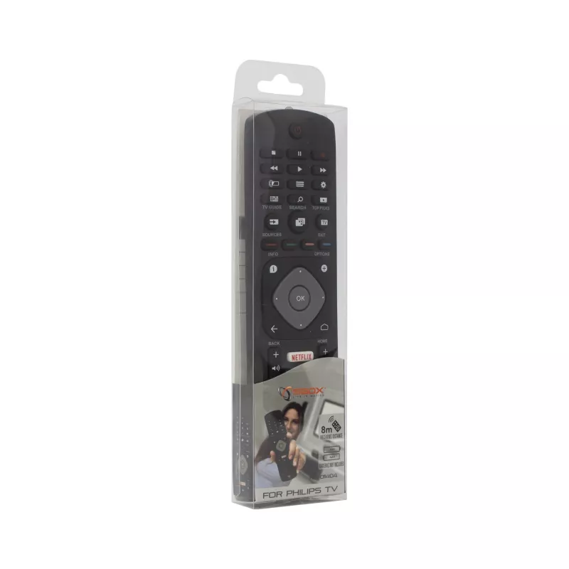 Uniwersalny pilot zdalnego sterowania SBOX RC-01404 do telewizorów Philips — kompatybilny pilot zastępczy