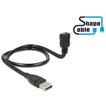 Kabel USB DeLOCK 0.5m USB2.0-A/USB2.0 Micro-B