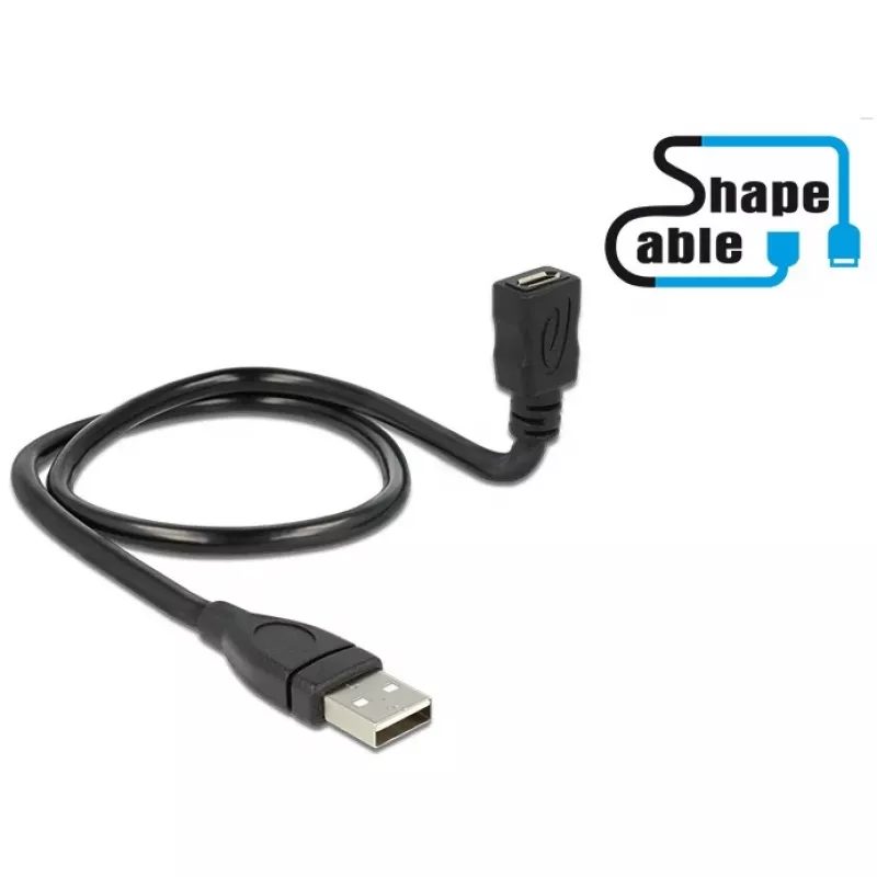 Kabel USB DeLOCK 0.5m USB2.0-A/USB2.0 Micro-B