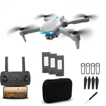 Dron E99 Pro | Dron + zestaw z 3 bateriami i pokrowcem | 1800 mAh