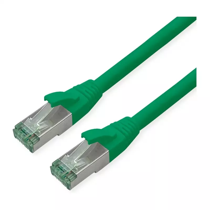 ROLINE Kabel krosowy RM kat.6A S/FTP (PiMF), zielony, 0,3 m