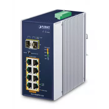 Przełącznik niezarządzalny PLANET IP30 Ind 8-P 10/100/1000T