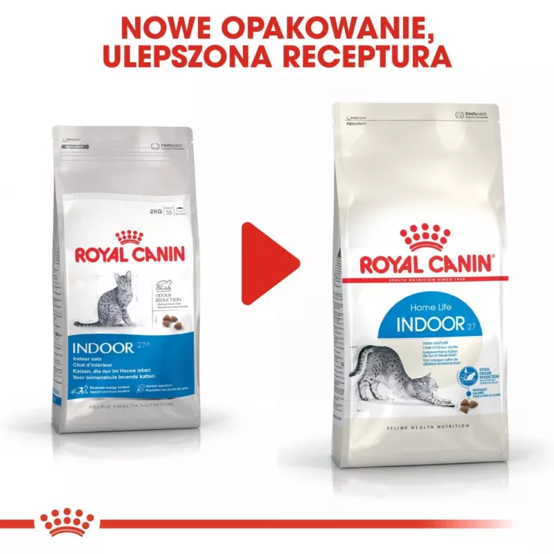 Sucha karma dla kota Royal Canin Home Life Indoor 27 Adult 2 kg — smak drobiowy, 27% białka, 13% tłuszczu