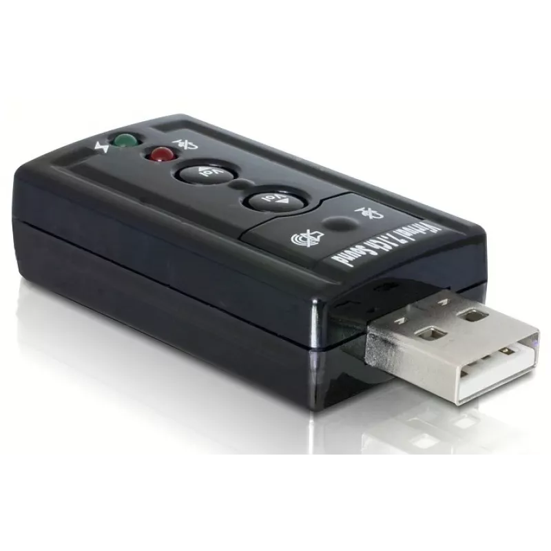 DeLOCK USB Sound Adapter 7.1 - Karta dźwiękowa - Stereo - USB (61645)