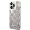 Karl Lagerfeld KLHCP14XLMNMS Etui twarde do iPhone 14 Pro Max 6,7 srebrny / srebrny Liquid Glitter Monogram
