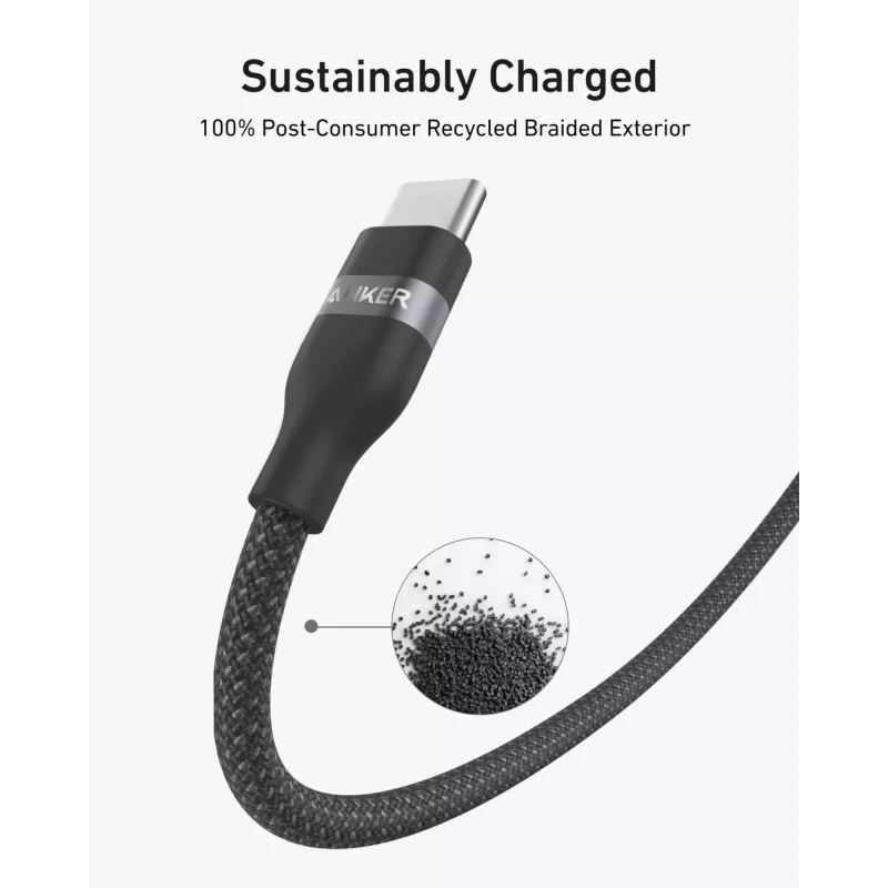 Kabel USB-C na USB-C Anker A82E2 — 0,9 m, USB C na USB C, Czarny