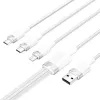Kabel USB 2.0 A na 3-w-1 3A Vention CTPWG 1.5 m biały