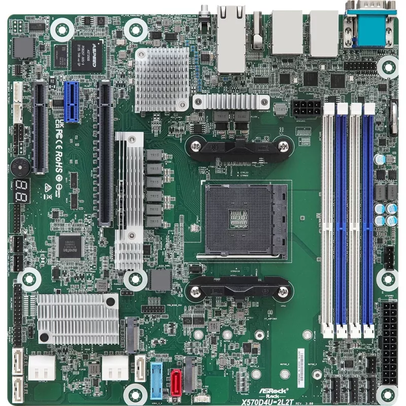 Płyta główna ASRock X570D4U-2L2T/BCM AMD X570 Socket AM4 micro ATX