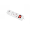 Przedłużacz sieciowy LANBERG PS1-03E-0300-W — kabel 3 m, 3 gniazda typu E, biały, do użytku wewnętrznego