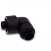 Eiszapfen 16/10mm Złączka Wkręcana 90° Obrotowa G1/4, czarna złączka, do węży miękkich (PVC, Silikon, Neopren)