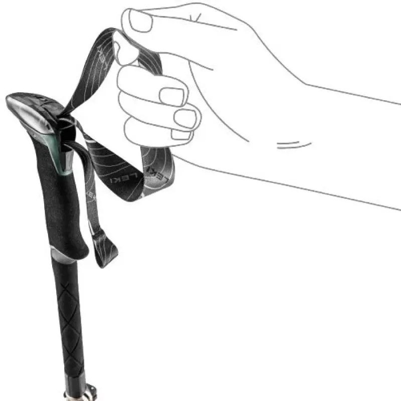 Kijki trekkingowe Leki TR Makalu FX regulowane 110–130 cm, zielone