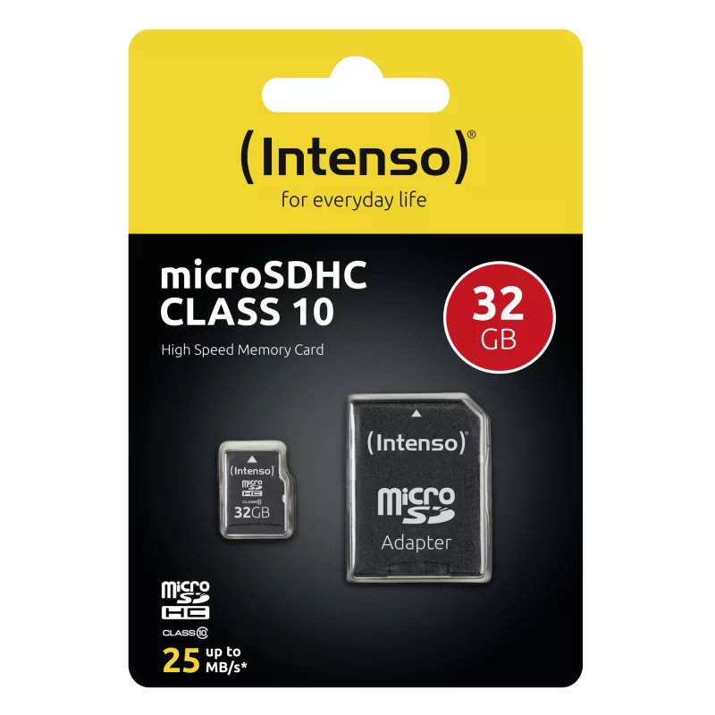 MEMORY MICRO SDHC 32GB C10/W/ADAPTER 3413480 INTENSO