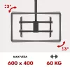 Uchwyt sufitowy do telewizora MACLEAN MC-112B, maks. obciążenie 60 kg, regulowane nachylenie i obrót