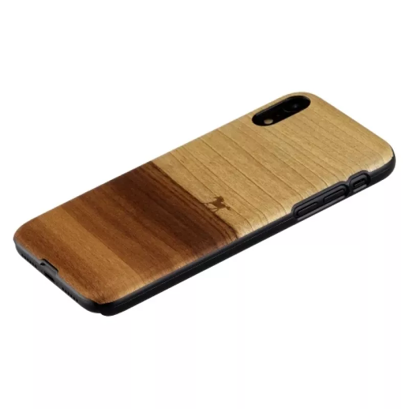 Etui na telefon man and wood do iPhone XR — czarne, ochronne, miękka powłoka