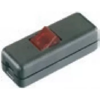 Bachmann 8010 - przełącznik kołyskowy - 2P - czarny - czerwony - 250 V - 80 mm - 30 mm