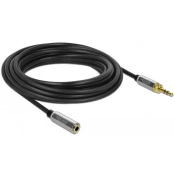 Kabel audio DeLOCK 85783 5m 3.5mm czarny szary