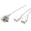 ROLINE 19.08.1023 Kabel zasilający biały 2 m CEE7/7 IEC C13 (19.08.1023)
