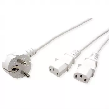 ROLINE 19.08.1023 Kabel zasilający biały 2 m CEE7/7 IEC C13 (19.08.1023)