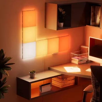 Zestaw paneli LED Nanoleaf N8100K02-6BS — kwadratowy RGB, 6 szt., AC 100–240 V, montaż na ścianie