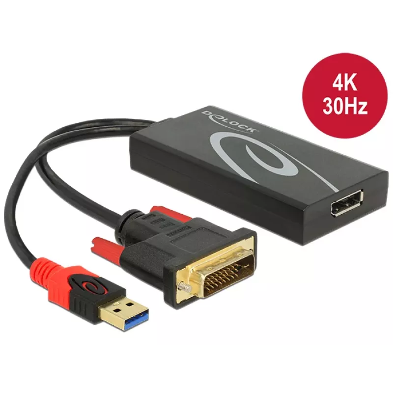 Kabel DVI 24+1 + USB-A/DisplayPort 20p DeLOCK 62596