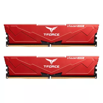Team Group VULCAN FLRD532G6000HC30DC01, 32 GB, 2 x 16 GB, DDR5, 6000 MHz, 288-pin DIMM, czerwony