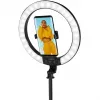 LogiLink lampa pierścieniowa do smartfona z kijkiem do selfie i statywem, średnica 20 cm (AA0156)