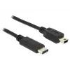 Kabel USB DeLOCK 83603 USB 2.0 1m USB C Mini-USB B Czarny