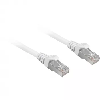 Kabel krosowy RJ45 Kat.6a SFTP (Biały, 1 metr, LSOH (Bezhalogenowy))