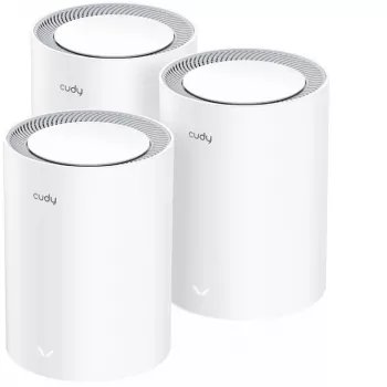 System mesh Wi-Fi Cudy M3000 3-PAK, dwuzakresowy (2,4 GHz / 5 GHz), Wi-Fi 6 (802.11ax), szary, biały, 1 wewnętrzna