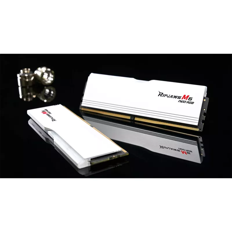 DIMM 64 GB DDR5-6000 (2x 32 GB) Dual-Kit, Memory biały, F5-6000J2836G32GX2-RM5NRW, Ripjaws M5 Neo RGB, AMD EXPO