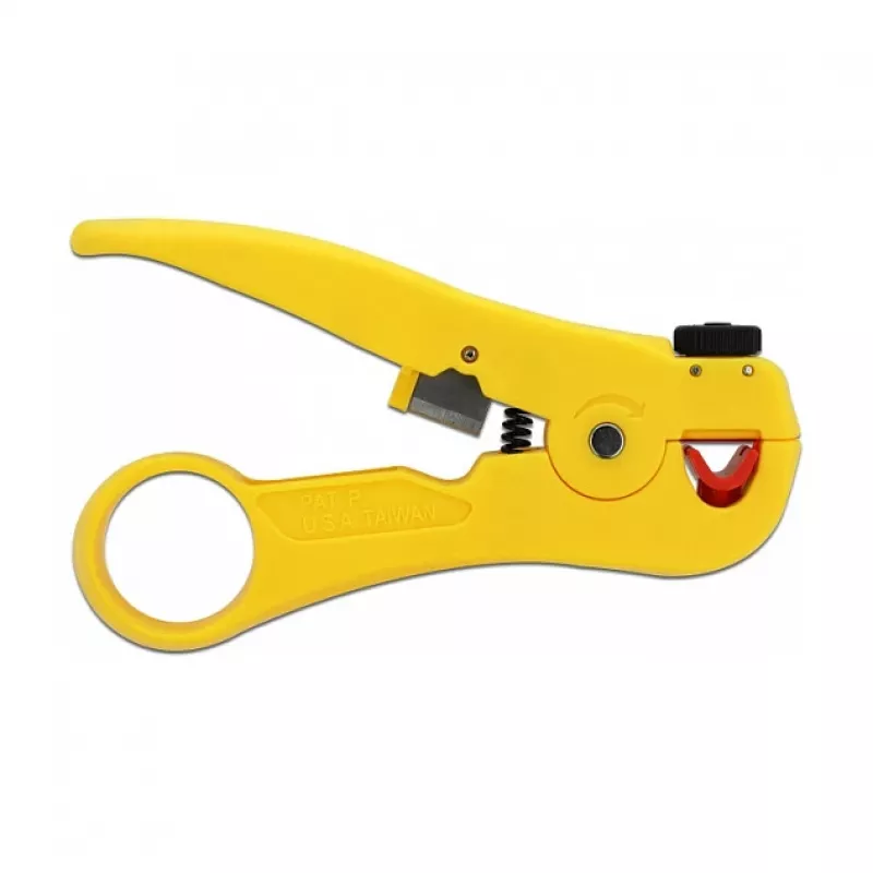 Stripper do kabli DELOCK 86478 — zakres ściągania izolacji 3,5–9 mm, długość 111 mm, żółty
