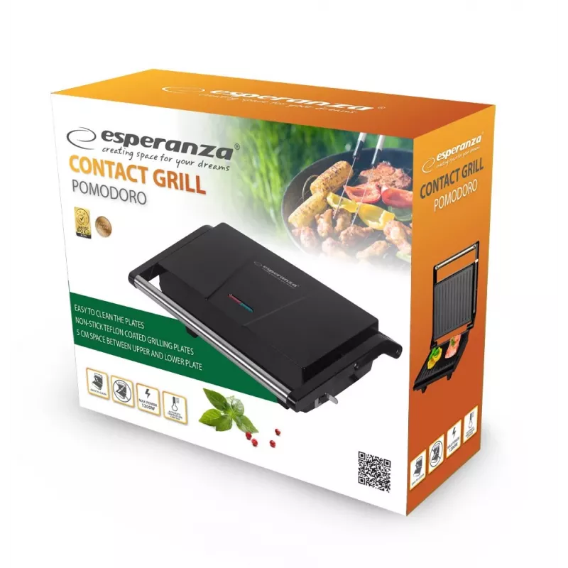 Esperanza EKG014 Pomodoro grill kontaktowy, 1200 W
