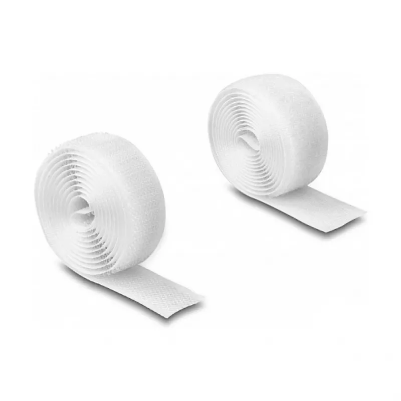 Taśma rzepowa DeLOCK o dużej wytrzymałości 1 m x 20 mm biała