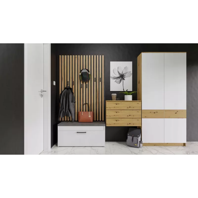 Topeshop PARMA SZAFKA BIEL shoe organizer Closed Biały