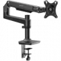 Biurkowy uchwyt do monitora ONKRON MS75-B dla ekranów 43,2–96,5 cm (17–38 cali), zacisk/przelotka, do 11 kg, VESA 75×75–100×100, regulowana wysokość, obrót i pochylenie
