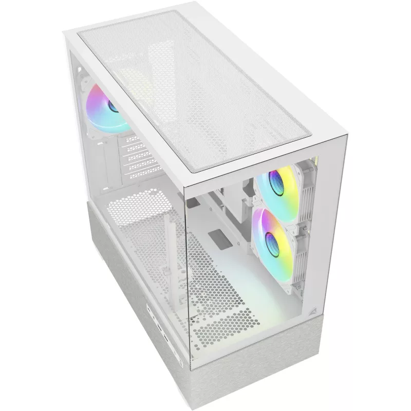 Sharkoon MK7 ARGB mATX Case 2xGlass Biały