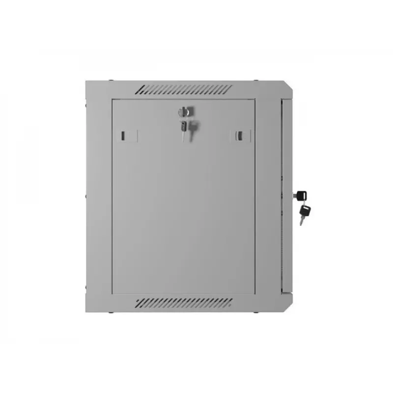 Szafa rack do montażu naściennego 19 inch 9U 600x450, szara, drzwi perforowane