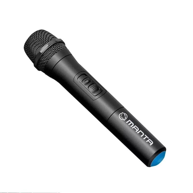 Przenośny głośnik karaoke MANTA SPK5021PRO 20W, woofer 12 cali, 80W RMS, Bluetooth, bateria do 5h, SD/USB, wejścia mikrofonowe i gitarowe