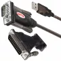 Przewód szeregowy UNITEK Y-105A Czarny 1,5 m USB Type-A DB-9